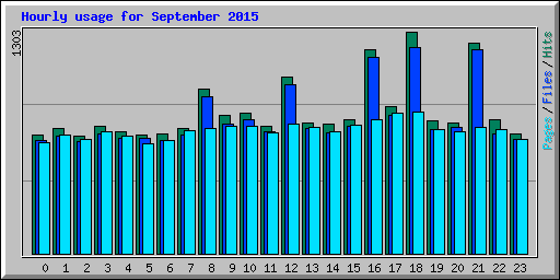 Hourly usage for September 2015