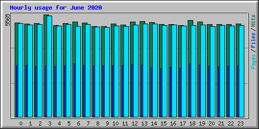 Hourly usage for June 2020