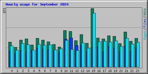 Hourly usage for September 2024