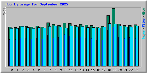 Hourly usage for September 2025