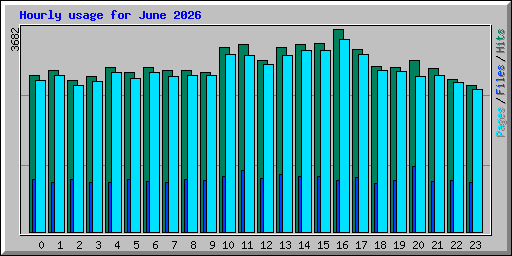 Hourly usage for June 2026